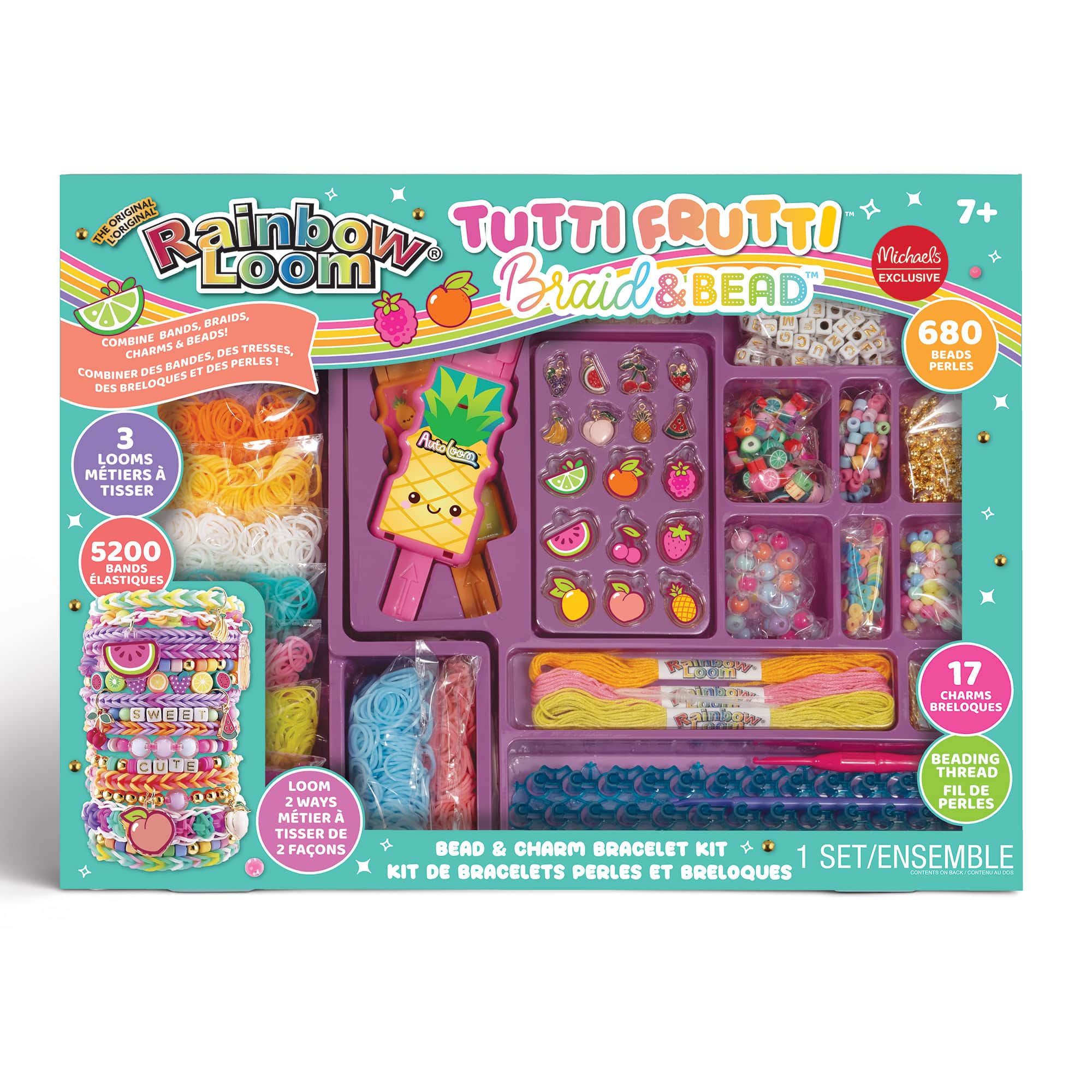 Rainbow Loom® Tutti Frutti™ Braid & Bead™ Bracelet Kit